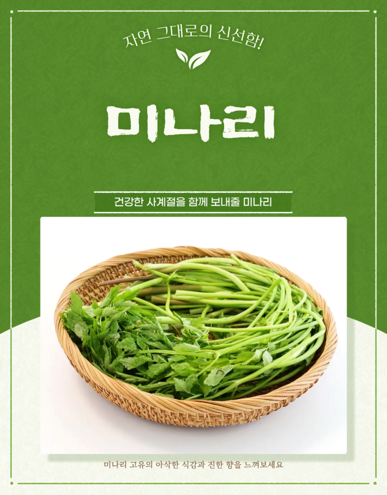 [농가직송] 아삭하고 향긋한 생 돌미나리 100g 상세컷