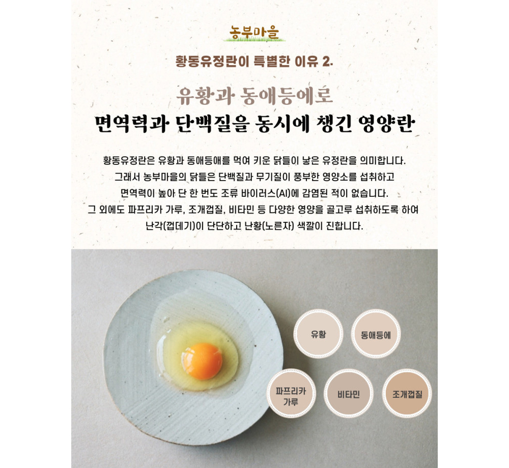 [난각번호1번] 자연방사 무항생제 유정란 생 달걀 (대란/특란) 10구 상세컷